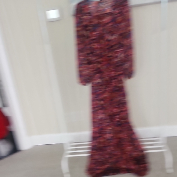 Ramy Brook Womens Fatima Floral Asymmetric Maxidress V Neck Size XS - Picture 6 of 6